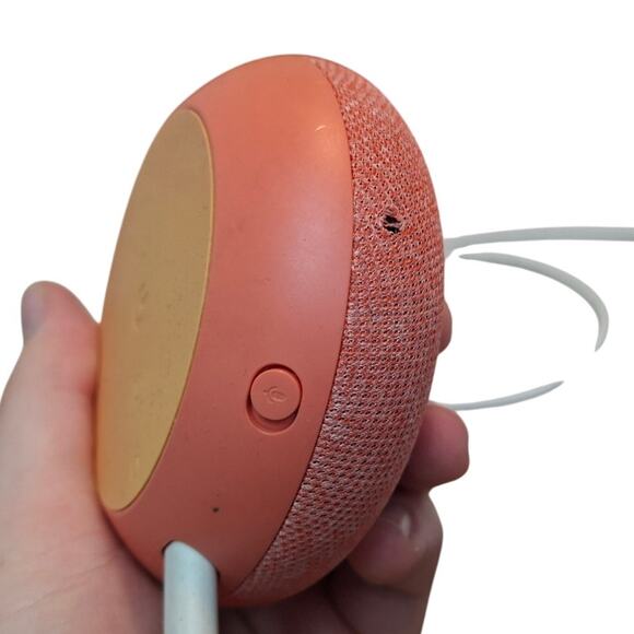 Orange Google Nest Mini First Generation Bluetooth Speaker w Power Cord - Picture 3 of 4